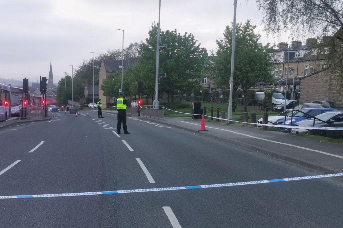 The scene on Manchester Road <i>(Image: Newsquest)</i>
