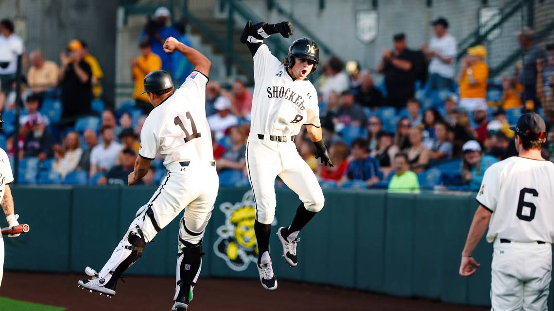 Wichita State star second baseman Brock Rodden (No. 8) turned down a six-figure contract with the Oakland A’s to return to the Shockers for two more seasons.