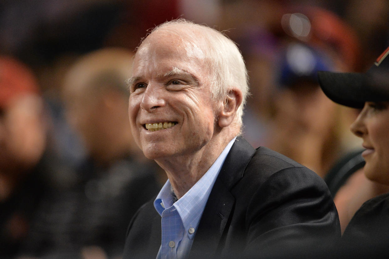 Sen. John McCain&nbsp;is pushing back again on President Donald Trump's plans. (Photo: Jennifer Stewart via Getty Images)