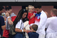 <p>Walker with his girlfriend Fern Hawkins and their child. </p>