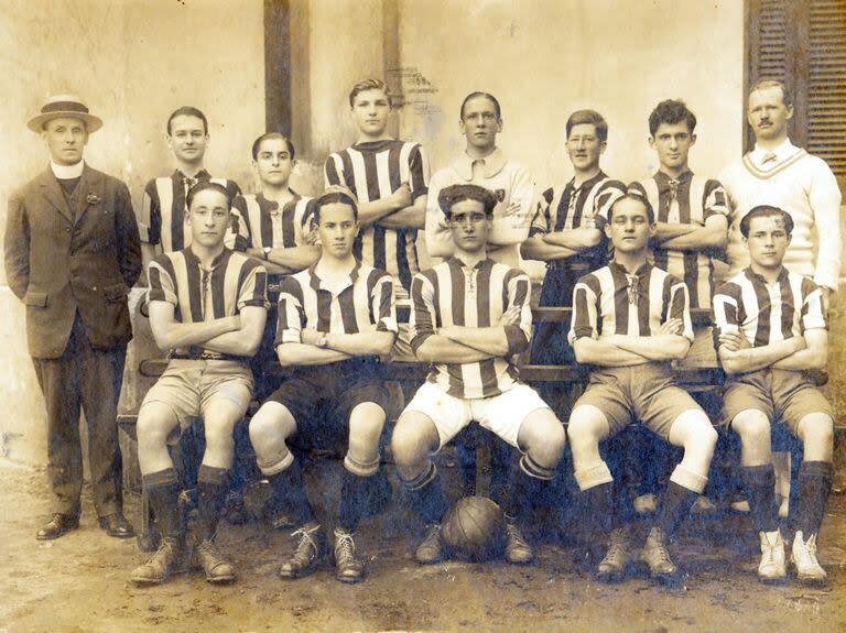 El equipo de rugby de San Albano de 1917