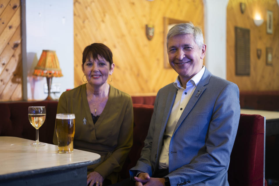 Danielle's father, John, pictured here with wife Linda, was diagnosed with prostate cancer in 2018. (The Marsh family/Rosie Lonsdale)