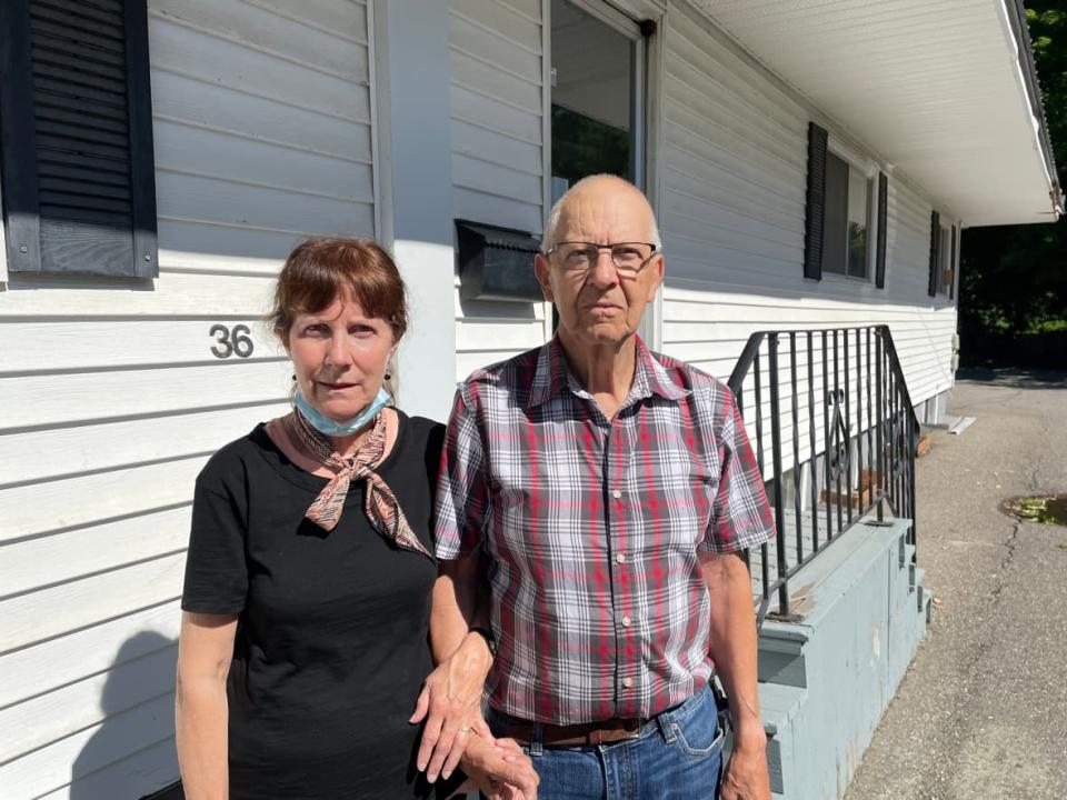 Pauline Tramble, 67, and Charles Tramble, 85, are getting evicted after appealing a rent increase for an apartment they've lived in for 33 years. (Jeanne Armstrong/CBC - image credit)