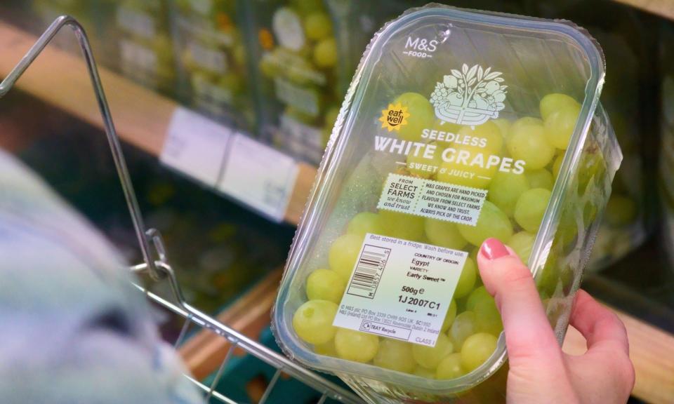 <span>Products featuring the tags will begin appearing on shelves in the next three months. </span><span>Photograph: Marks and Spencer/PA</span>