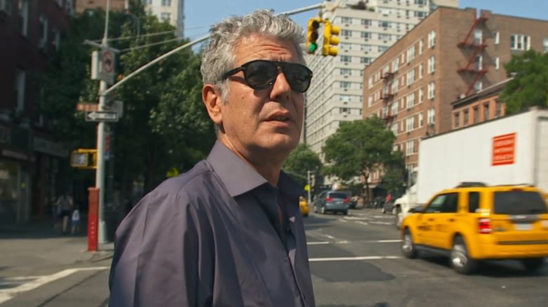 Anthony Bourdain in sunglasses