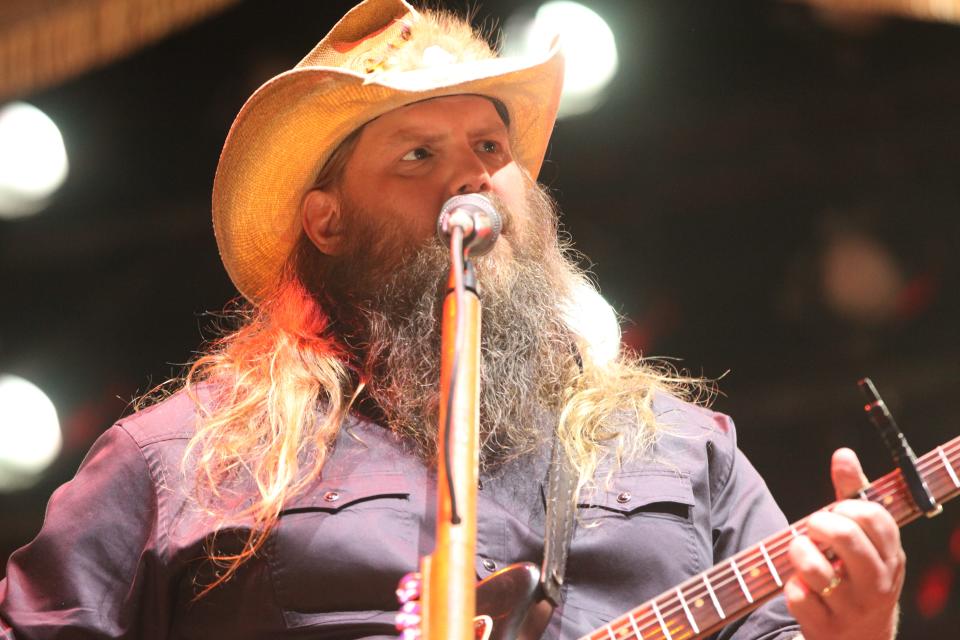 Chris Stapleton performs at a sold-out Fiserv Forum in Milwaukee on Saturday, Oct. 8, 2022.