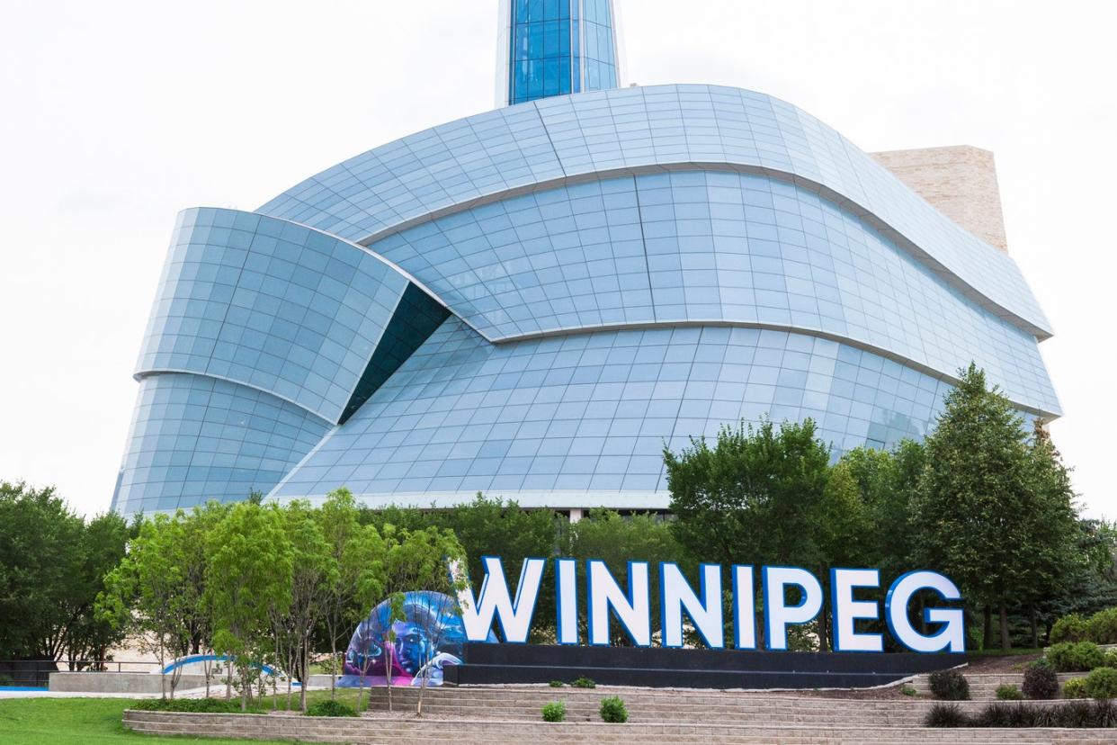 One of the shootings occurred near the Winnipeg sign at The Forks: Getty Images