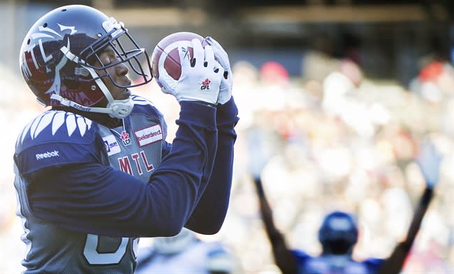 Alouettes' reciever Duron Carter is drawing substantial NFL interest. (Graham Hughes/The Canadian Press.)