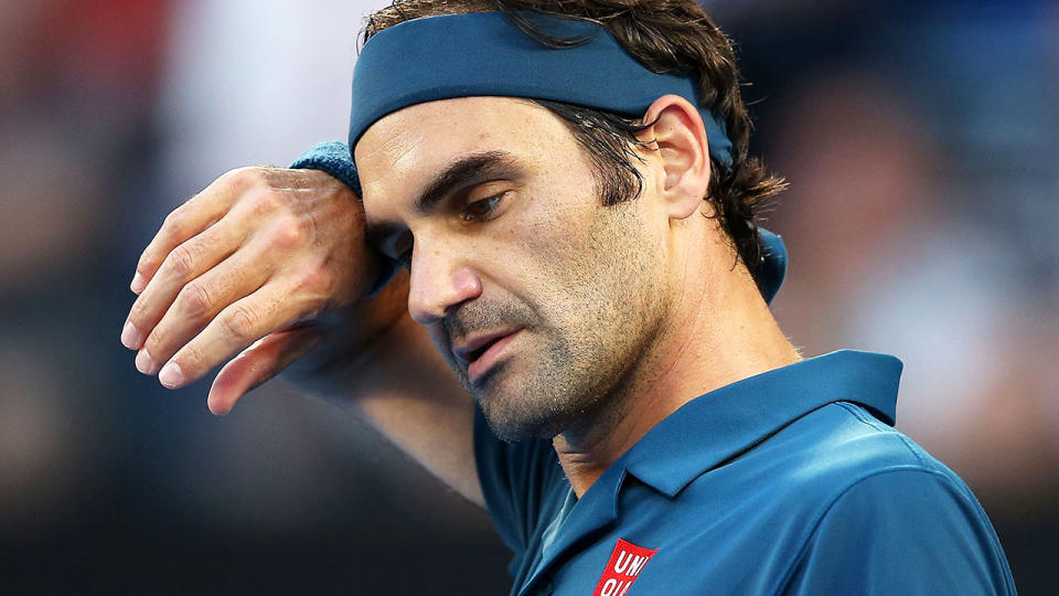 Roger Federer at the Australian Open. (Photo by Jack Thomas/Getty Images)