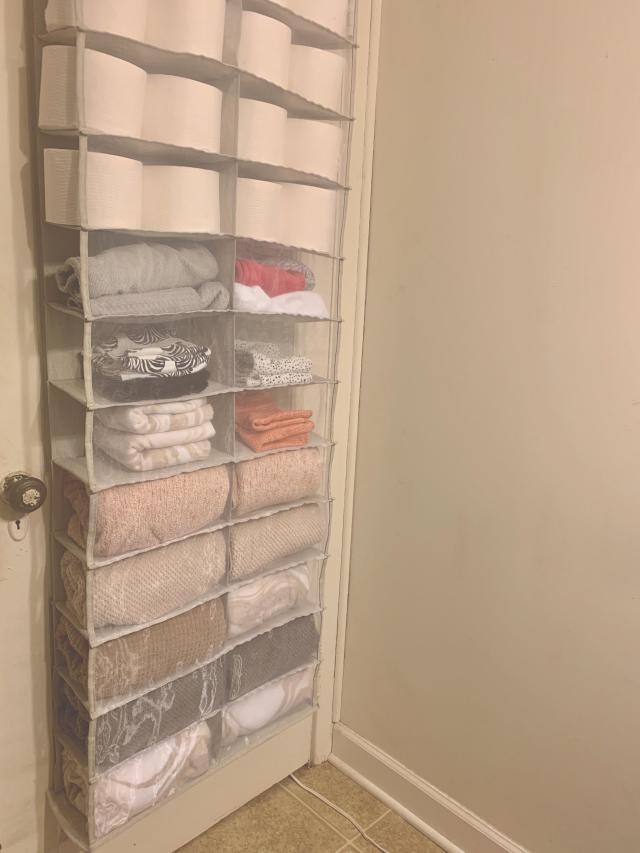 Behind the door storage for laundry/cleaning supplies : r/OrganizationPorn