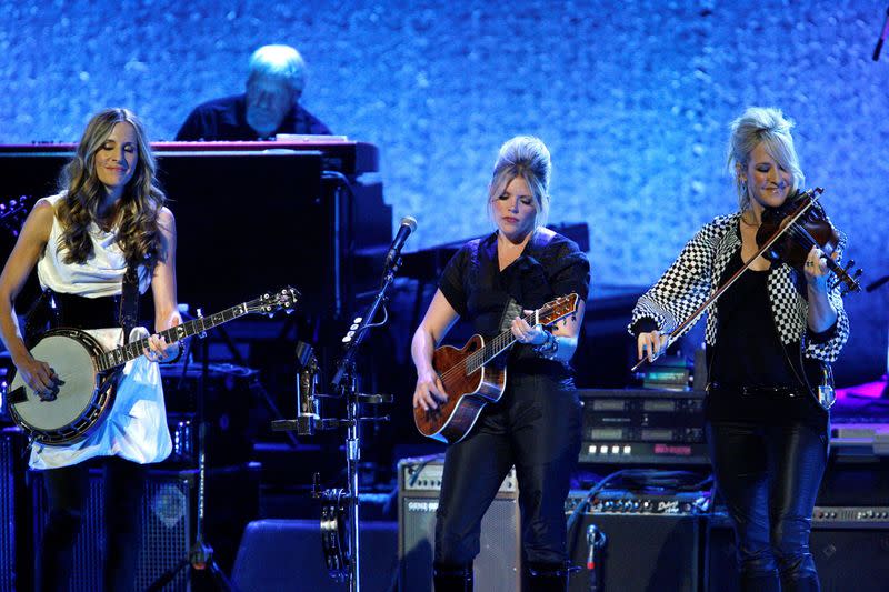 Dixie Chicks, Emily Robison, Natalie Maines and Martie Maguire perform at the opening night of the Nokia Theatre L.A. Live in Los Angeles