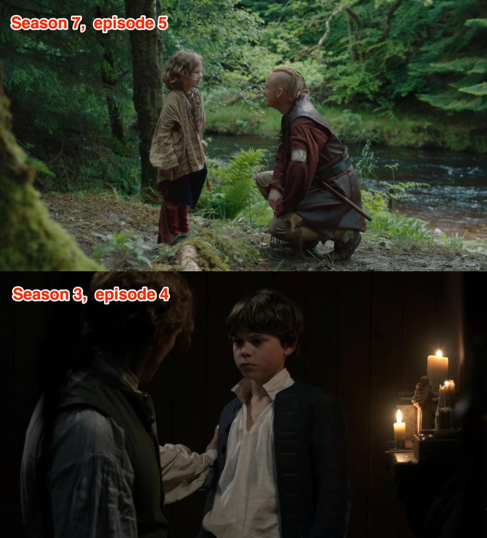 Ian giving his secret son an alternative moniker that includes his own name parallels Jamie in season three.