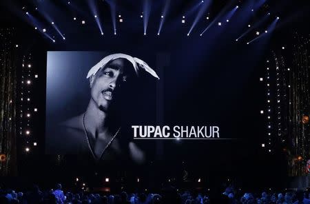 32nd Annual Rock & Roll Hall of Fame Induction Ceremony - Show – New York City, U.S., 07/04/2017 – Tupac Shakur. REUTERS/Lucas Jackson