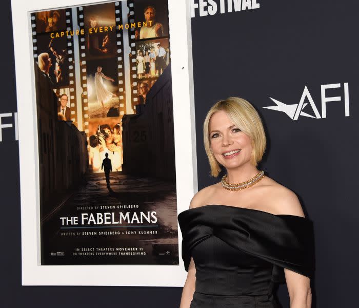 Michelle Williams promocionando Los Fabelman