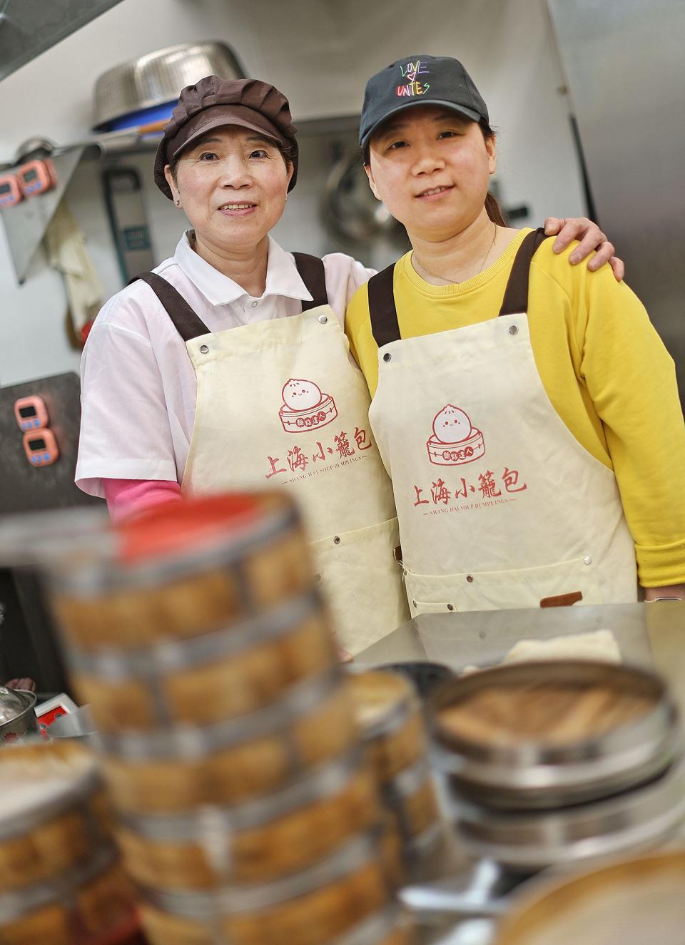 Conny Yao and her daughter Jessica Ye at Shanghai Soup Dumplings in the Kam Man Shopping Center on Quincy Avenue in Quincy on Monday, April 15, 2024.