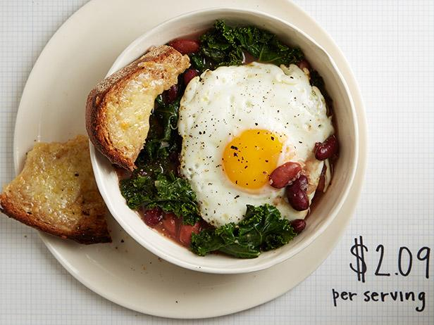 Bean, Kale and Egg Stew