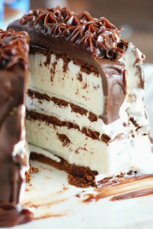 <p>Delicious Little Bites</p><p>A rich and delicious over-the-top ice cream cake.</p><p><strong>Get the recipe: <a href="https://deliciouslittlebites.com/fatterboy-ice-cream-cake/" rel="nofollow noopener" target="_blank" data-ylk="slk:Fatterboy Ice Cream Sandwich Cake;elm:context_link;itc:0;sec:content-canvas" class="link ">Fatterboy Ice Cream Sandwich Cake</a></strong></p>