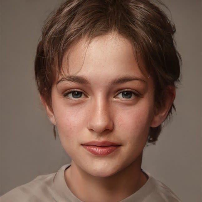 <div> <p>"Arya Stark: 9–12 years old. Has the Stark long face, grey eyes, and brown hair. Greatly resembles Aunt Lyanna according to Bran. Short hair depicted when she cut it to look like a boy. Bullied by Sansa for looking horse faced, but several characters have described her as pretty."</p> </div><span> @msbananaanna</span>