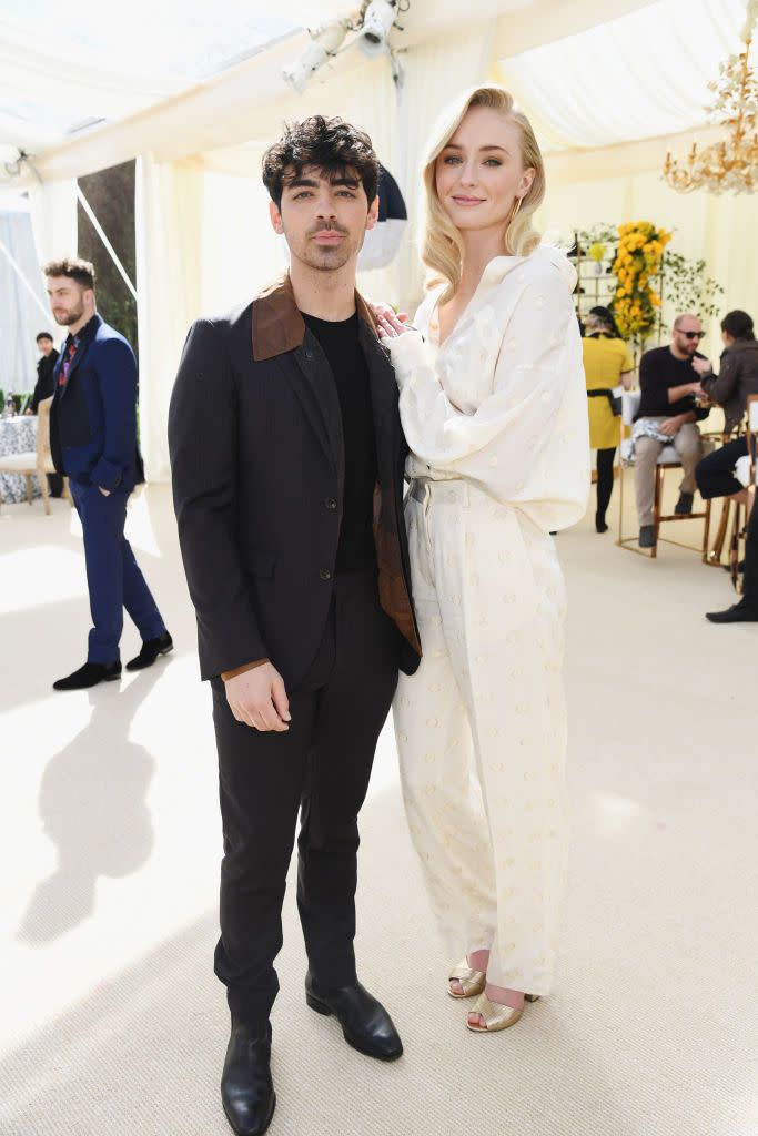 <p>Yet another JoBro can thank the internet for meeting his wife. "We had a lot of mutual friends and they'd been trying to introduce us for a long time," the <em>Game of Thrones</em> actress <a href="https://www.harpersbazaar.com/uk/fashion/fashion-news/a26959074/sophie-turner-may-cover/" rel="nofollow noopener" target="_blank" data-ylk="slk:told" class="link ">told </a><em><a href="https://www.harpersbazaar.com/uk/fashion/fashion-news/a26959074/sophie-turner-may-cover/" rel="nofollow noopener" target="_blank" data-ylk="slk:Harper's BAZAAR" class="link ">Harper's BAZAAR</a></em>. "We were following each other on Instagram and he direct-messaged me one fine day, out of the blue."</p>