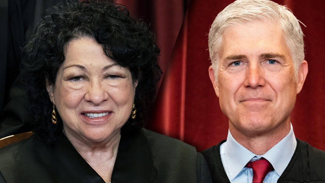 Supreme Court Associate Justices Sonia Sotomayor and Neil Gorsuch. 