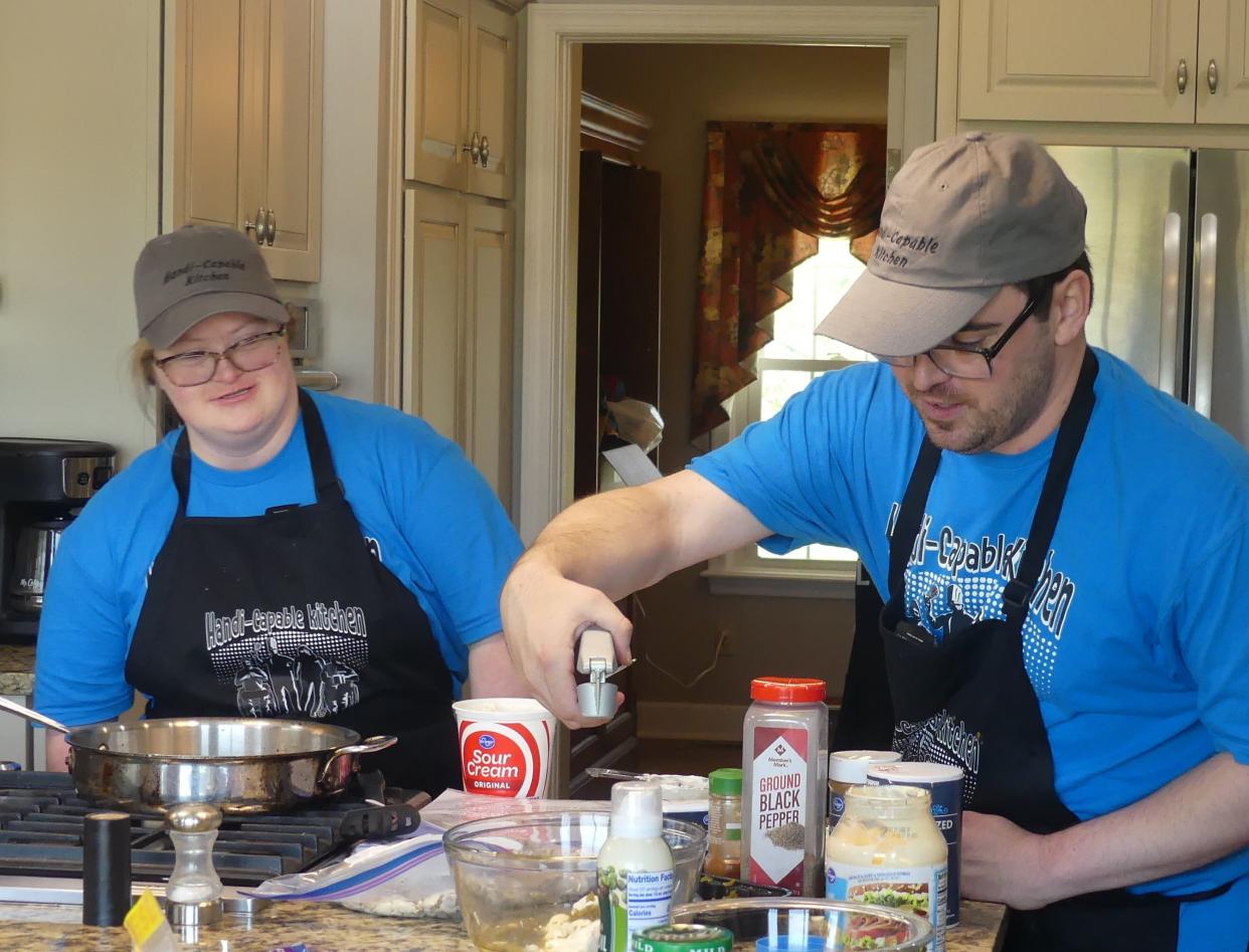 Members of the Handi-Capable Kitchen vlog made chicken quesadillas and nachos during a filming day on April 26, 2024.