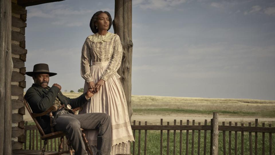 David Oyelewo and Lauren Banks in Lawmen: Bass Reeves