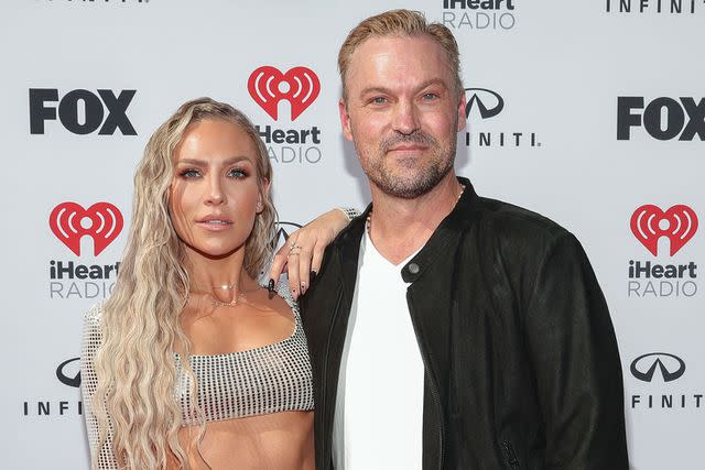 <p>Christopher Polk/getty</p> Sharna Burgess and Brian Austin Green at the 2023 iHeartRadio Music Awards held at The Dolby Theatre on March 27, 2023 in Los Angeles, California