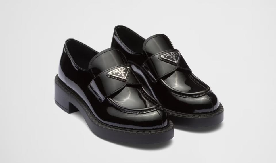 prada loafers, prada, loafers, platform loafers