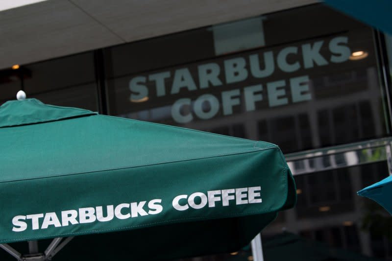 Starbucks Workers United baristas Thursday will walk off their jobs in a national Red Cup Day unfair labor practices strike with Teamsters support. File Photo by Kevin Dietsch/UPI
