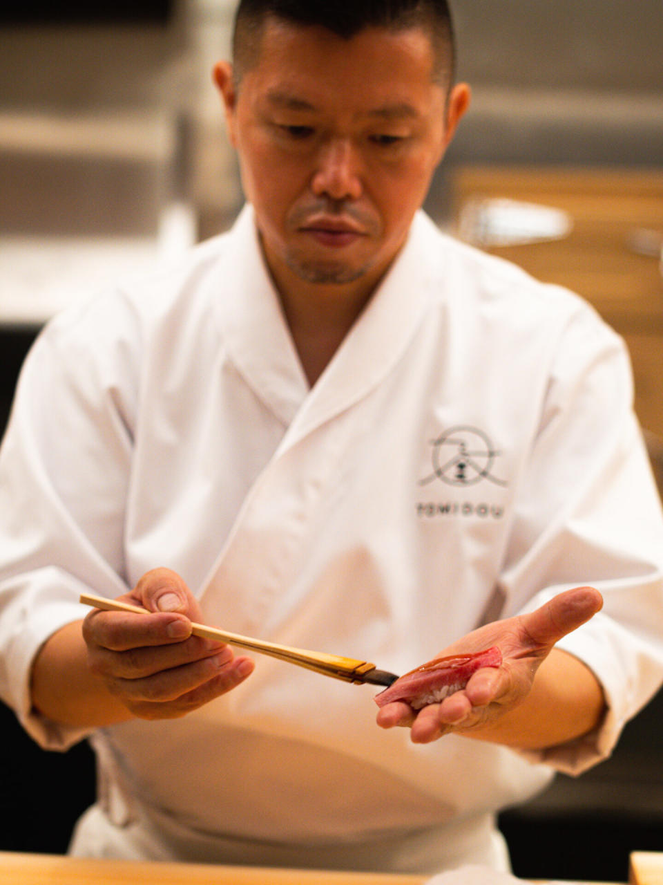 best omakase - tomidou chef