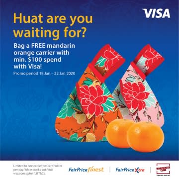 FairPrice NTUC CNY 2020 Free Mandarin Orange Carrier