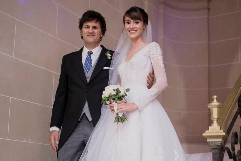 Ciro y Katja Martínez en el casamiento de la actriz