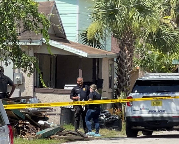 Daytona Beach police say a man was shot and killed in the kitchen of this home in the 600 block of Park Drive in Daytona Beach on Wednesday. Two other men were also killed.