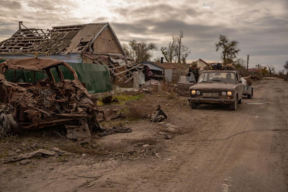 The destroyed remains of Oleksandrivka (Bel Trew)