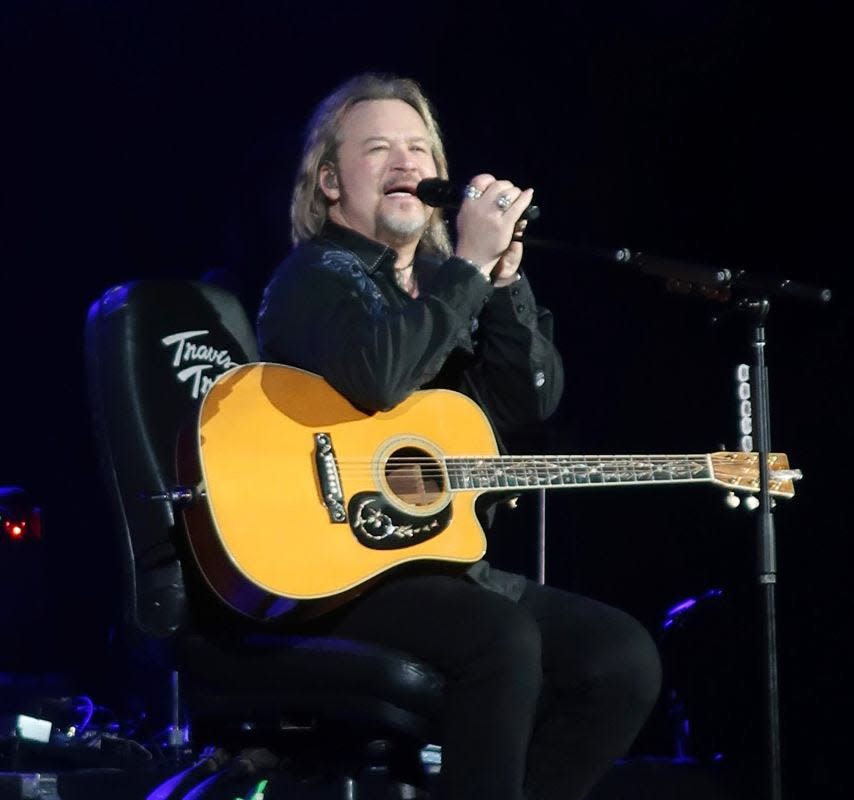 Travis Tritt performed before a sold out audience at the Carl Perkins Civic Center in downtown Jackson, Tennessee on Thursday, May 25, 2023. Tritt and Kenny Wayne Shepherd Band are set to play the Adderley Amphitheater at Cascades Park in Tallahassee on Oct. 13, 2023.
