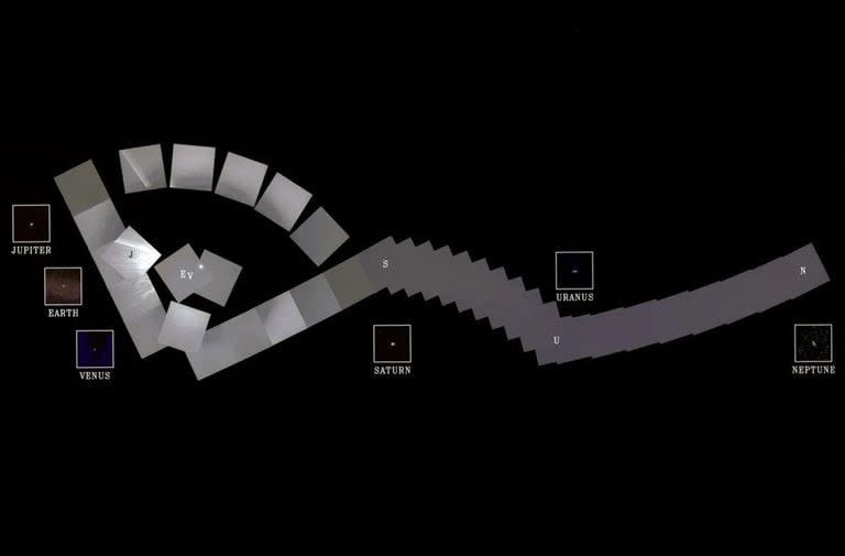  El 14 de febrero de 1990, hace 34 años, la nave espacial Voyager 1 miró hacia el sistema solar interior para tomar las primeras fotos de los planetas desde su ubicación, en ese momento más allá de Neptuno