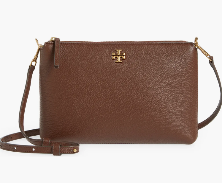 The Tory Burch Mercer Bag comes in four flexible colours: brown, black, cream, and grey.