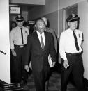 <p>Dr. Martin Luther King Jr. leaves court after a four-month sentence in Atlanta, Ga., Oct. 25, 1960, for taking part in a lunch counter sit-in at Rich’s department store. (AP Photo) </p>