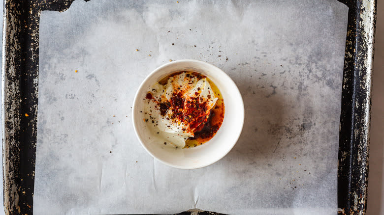 Marinade in bowl