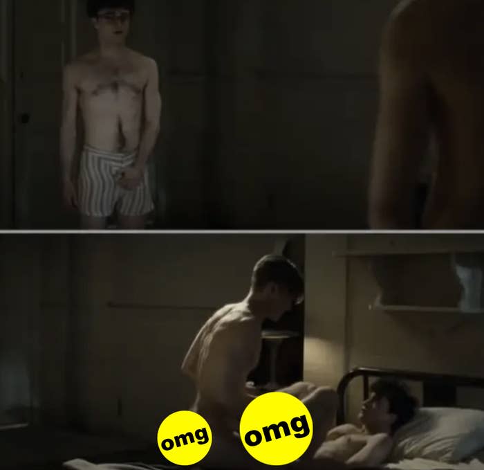 A sex scene in "Kill Your Darlings"