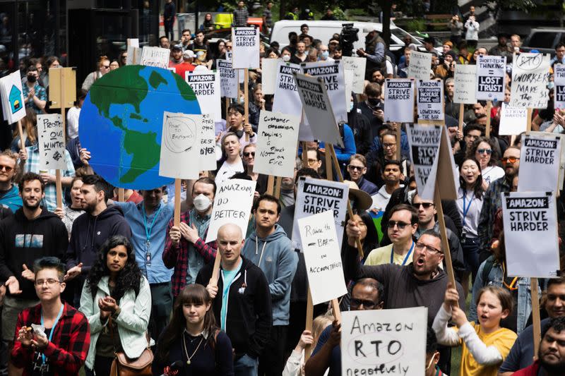 Amazon workers walk out at Seattle headquarters