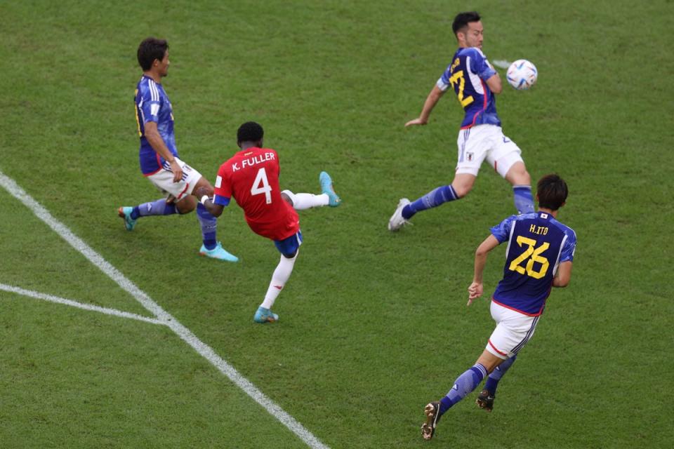 Costa Rica defender Keysher Fuller scores (AFP via Getty Images)