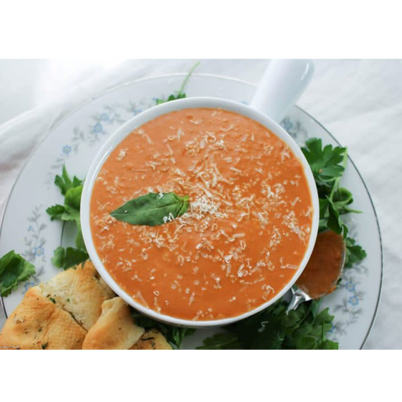 14. Slow Cooker Creamy Tomato Basil Soup