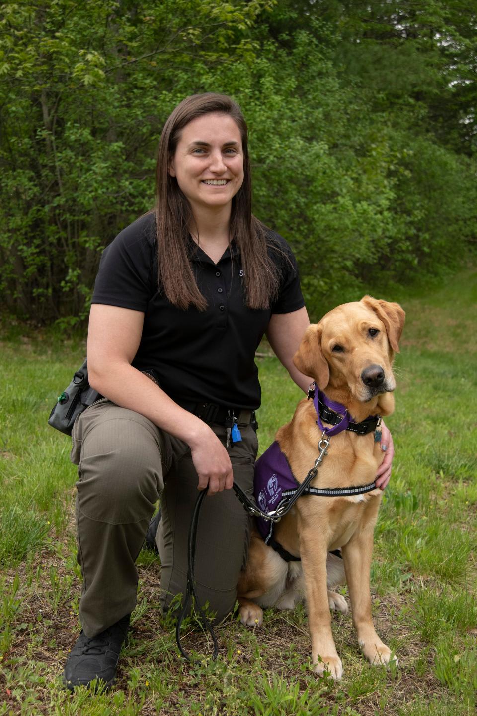 Sudbury police officer Jessica Latini and her partner, service dog Rico, May 16, 2023.