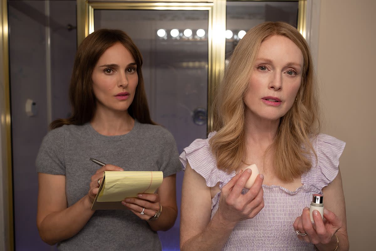 may december l to r natalie portman as elizabeth berry and julianne moore as gracie atherton yoo in may december cr francois duhamel courtesy of netflix