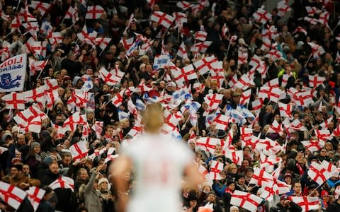 England fans cheering at Wembley - Credit: Reuters