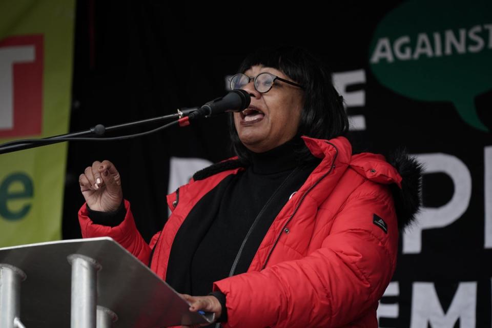 Diane Abbott has confirmed she is barred from standing for Labour in the general election (PA Archive)