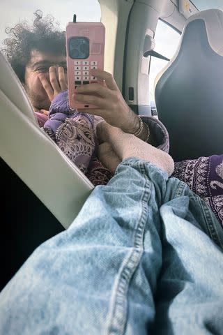 <p>Selena Gomez/Instagram</p> Benny Blanco in a photo shared by his girlfriend, Selena Gomez.