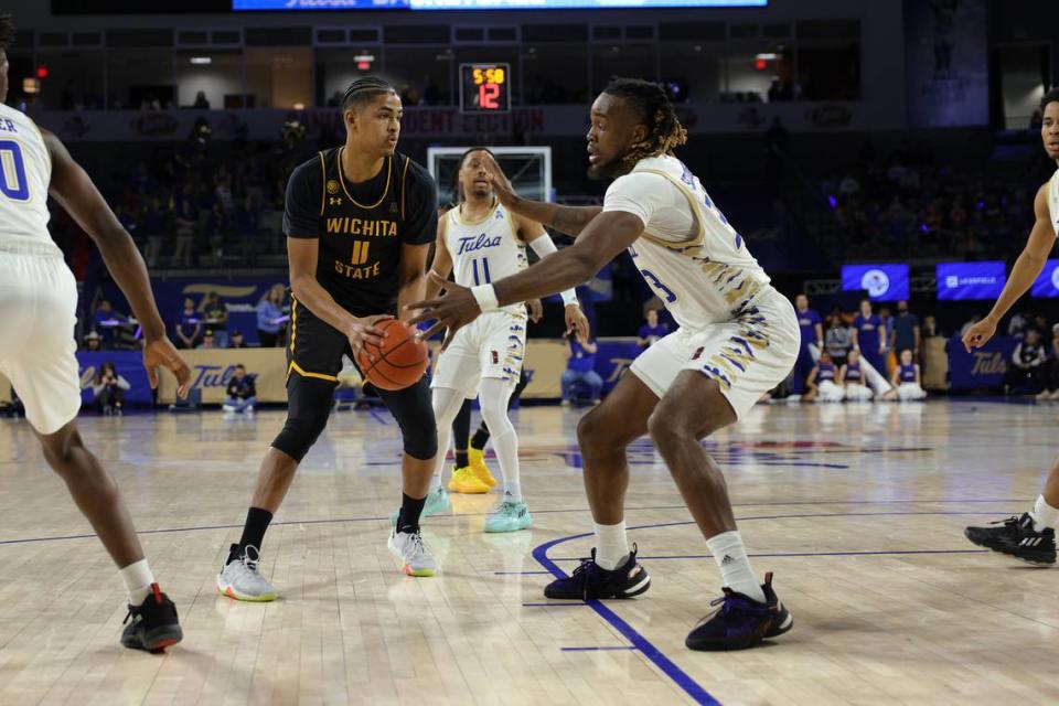 Wichita State sophomore center Kenny Pohto finished with a career-high six assists in the Shockers’ win at Tulsa on Sunday. Bill Powell, Tulsa Athletics/Courtesy