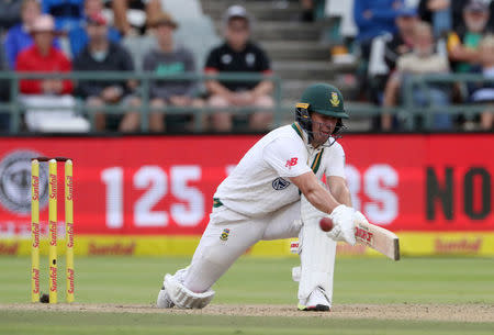 FILE PHOTO: Cricket - South Africa vs Australia - Third Test - Newlands, Cape Town, South Africa - March 24, 2018 South Africa's AB de Villiers in action REUTERS/Mike Hutchings/File photo